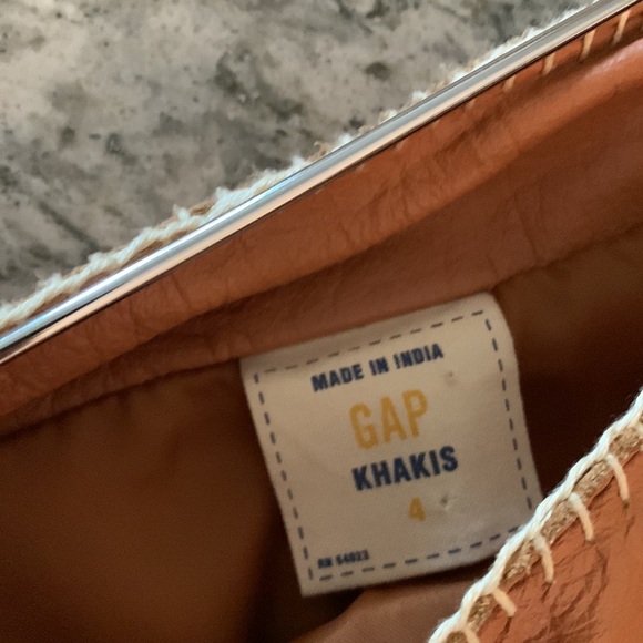 Genuine Gap Leather Skirt- Camel Color with Cream Stiching - Picture 5 of 6